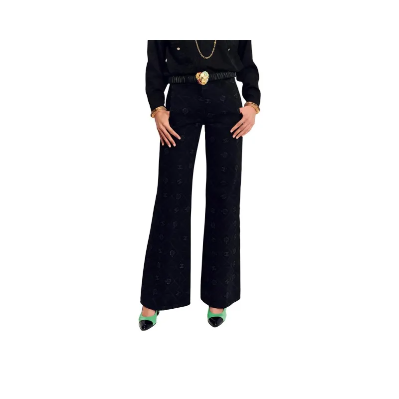 CHANEL SS23 Jeans Women's Black-0