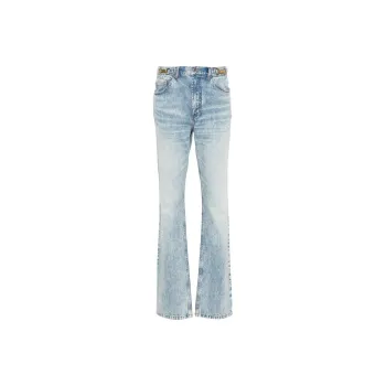 Stella McCartney Clasp Embellished Mid Rise Tapered Jeans