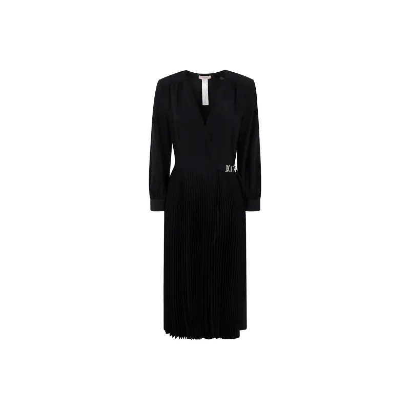 Twinset Pleated Crepe Midi Dress-0