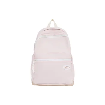 Yalu Nylon Fabric Backpack Regular Unisex Black/White/Blue/Pink/Custard