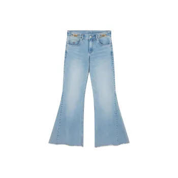 Stella McCartney Mid Rise Frayed Edge Bbootcut Jeans