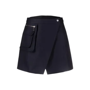 Marine Serre Casual Short Skirts Women's Navy