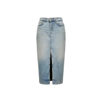 SEVEN Denim Long Skirts Women's Light Blue