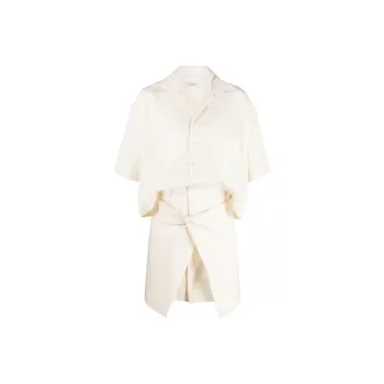Lemaire Long Sleeved Dresses Women's Ecru