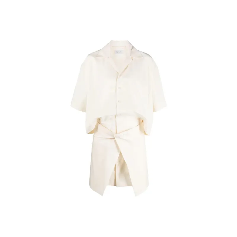 Lemaire Long Sleeved Dresses Women's Ecru-0