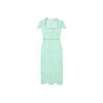 Self portrait Short Sleeved Dresses Women's Mint Green