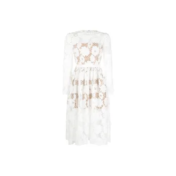 Self portrait Cotton Lace Midi Dress
