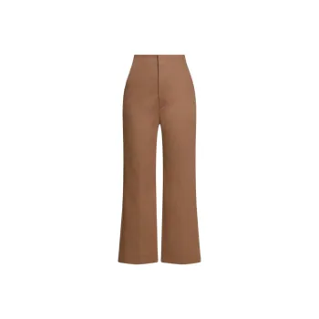 SCANLAN THEODORE Mercerised Cotton Trouser Suit Trouser Women's Camel/Camel