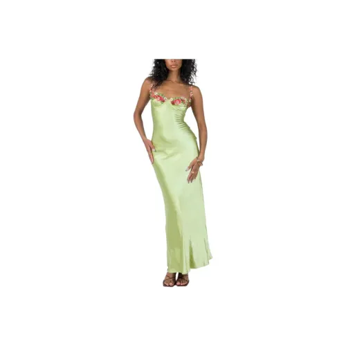 PRINCESS POLLY KENZIE MAXI DRESS Slip Dresses Women's Avocado Green