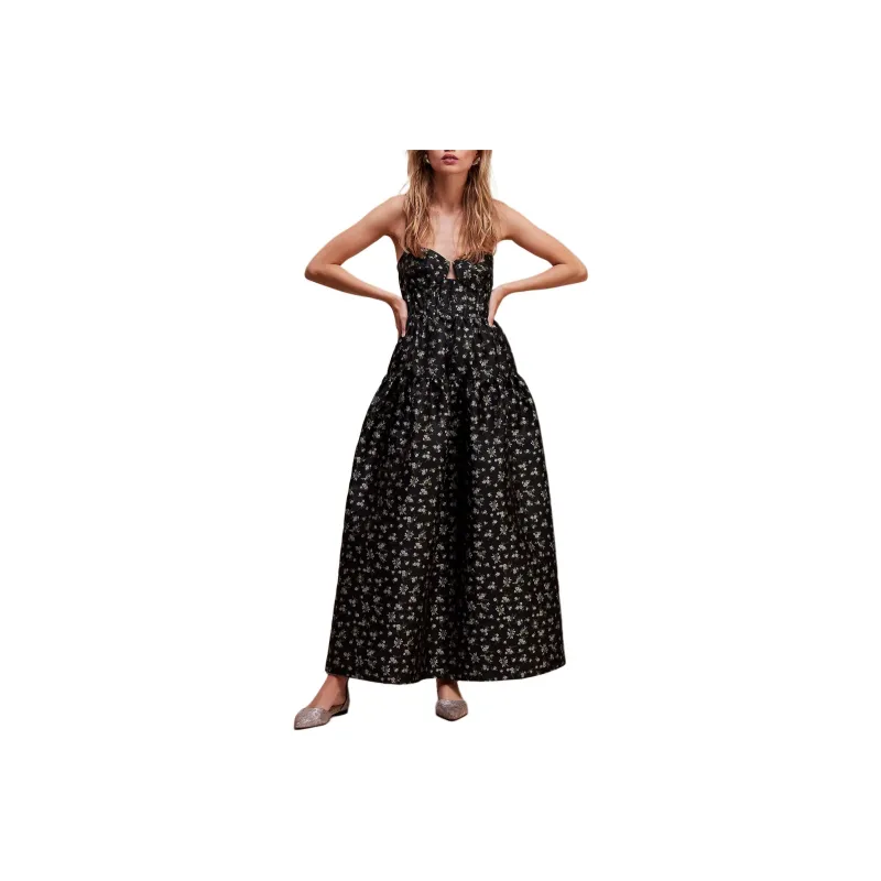 FREE PEOPLE Maison Amory The Windsor Maxi Dress Slip Dresses Women's Castle Garden-0
