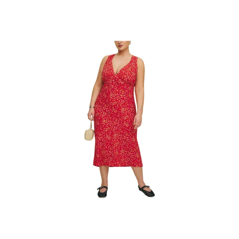REFORMATION Beauden Dress Es Sleeveless Dress Women's Red-0