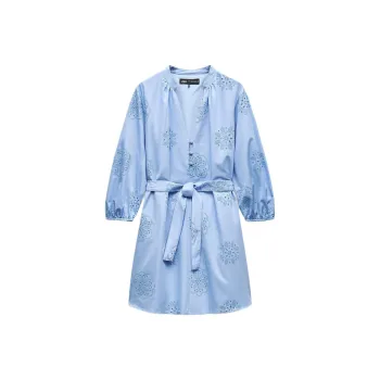 ZARA Long-Sleeved Dresses Women's Sky Blue