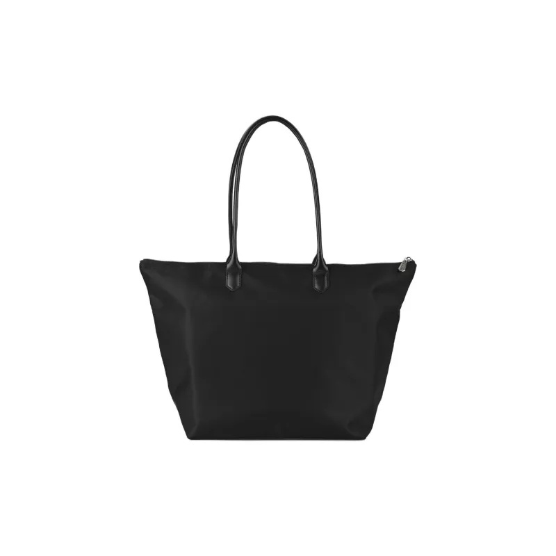 MAC DOUGLAS Nylon Tote Bag, Shopping Bag, Handbag Medium Size Unisex Black-2