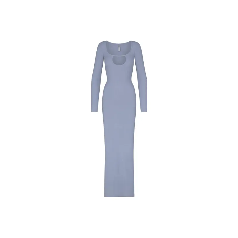 Skims Long Sleeved Dresses Women's Slate Gray-0
