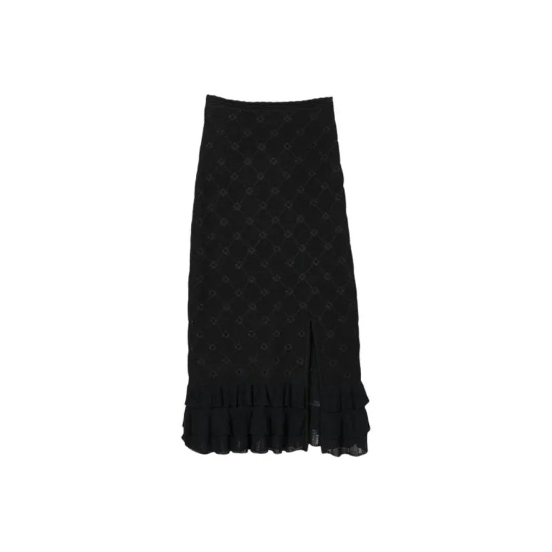 Sandro Floral embroidered Midi Skirt-0