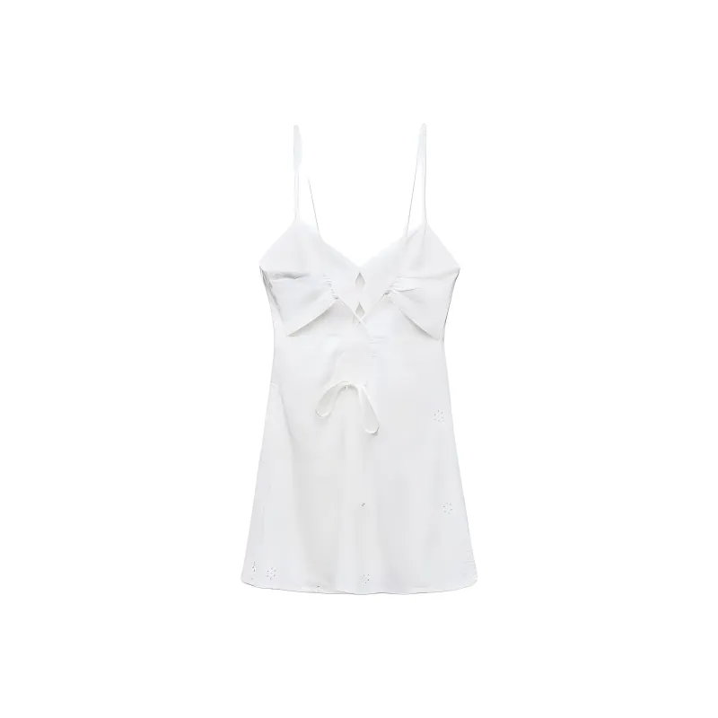 ZARA Slip Dresses Women's White-0