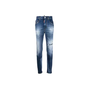 DSQUARED 2 Super Twinky High Waist Distressed Skinny Jeans