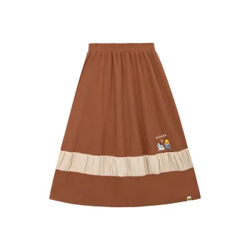 B.Duck Knit Long Skirts Women's Red Brown