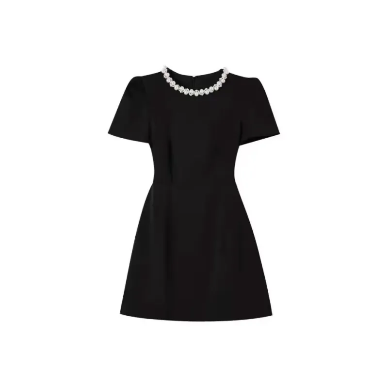 PUREIDOL Short Sleeved Dresses Women's Black-0