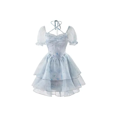 Local Gal Short Sleeved Dress Women's Blue
