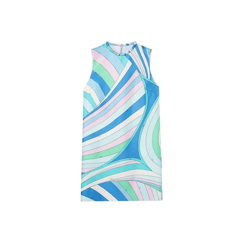 Pucci Iride print Halterneck Silk Dress-0