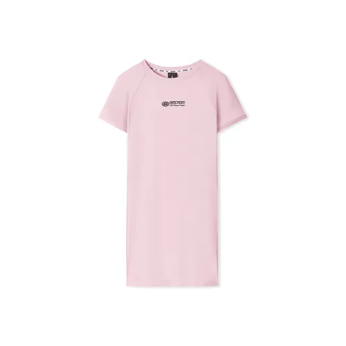 Skechers Sports Life Collection Short Sleeved Dresses Women's Gray Pink