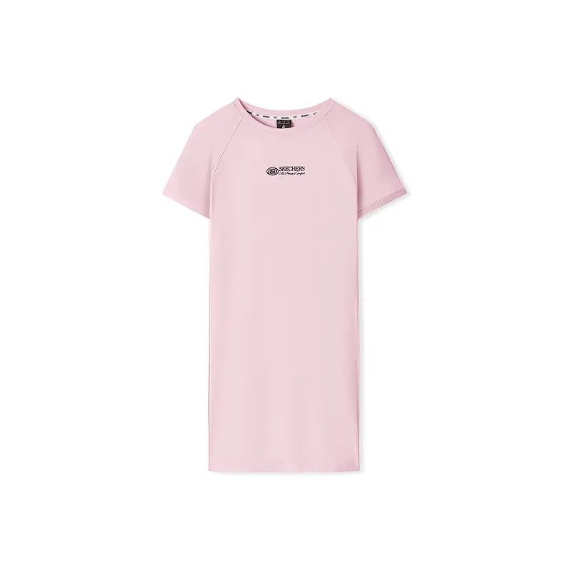 Skechers Sports Life Collection Short Sleeved Dresses Women's Gray Pink-0