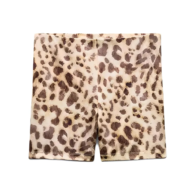 ZARA Casual Shorts Women's Leopard Print-0