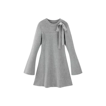 LEDIN Long Sleeved Dress Women's Silver Candle Gray
