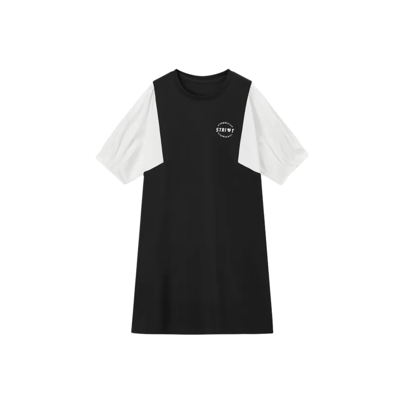 EICHITOO Short Sleeved Dresses Women's Black Trim-0