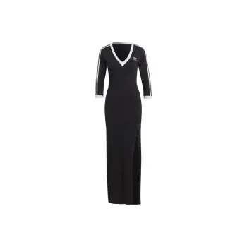 adidas originals Adicolor Classics 3 stripes Maxi Dress Black