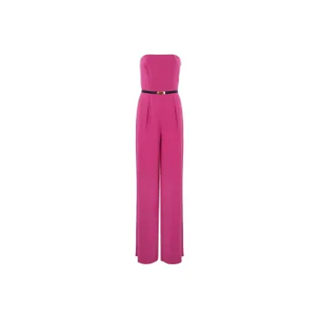 MaxMara Studio Strapless Belted Jumpsuit