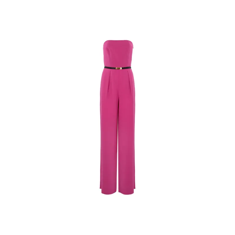 MaxMara Studio Strapless Belted Jumpsuit-0