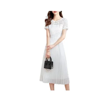 Mo Han Yi Mei Short Sleeved Dresses Women's White