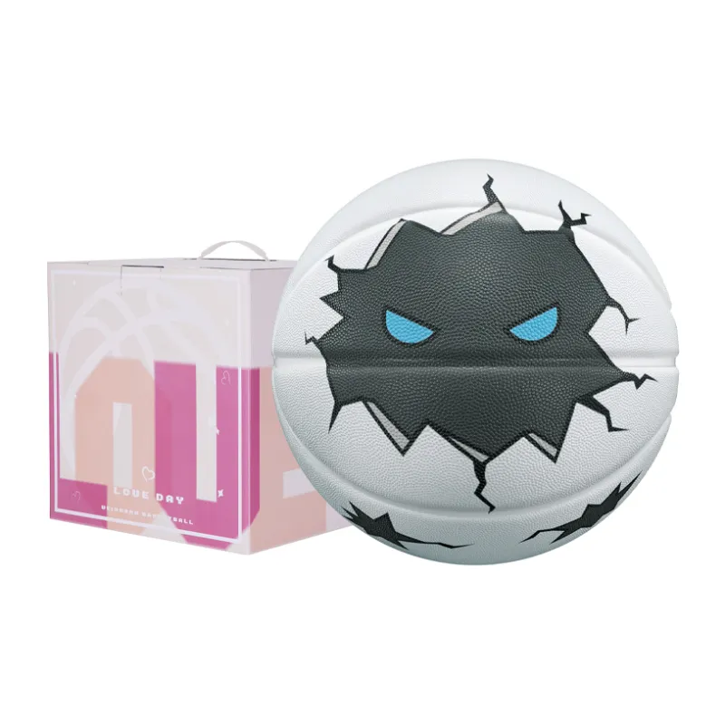 VEIDOORN Rubber Basketball White Gray Size 7 Street Training-10