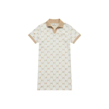 MLB MONOGRAM Collection New York Yankees SS25 Short Sleeved Dress Women's Ivory White