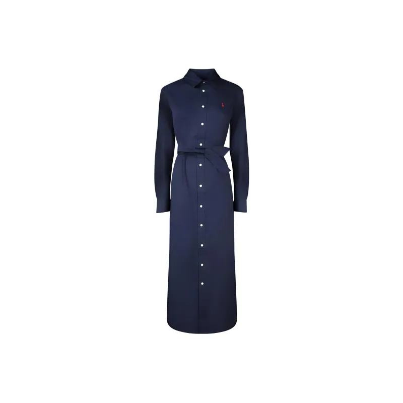 Polo Ralph Lauren Belted Midi Shirt Dress-0
