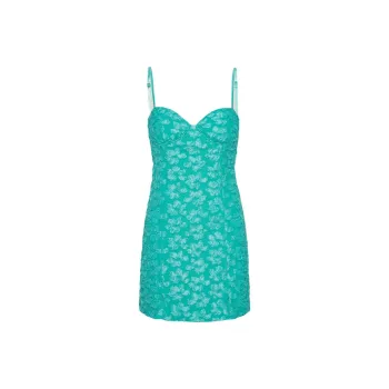 Rotate Floral appliqué Minidress