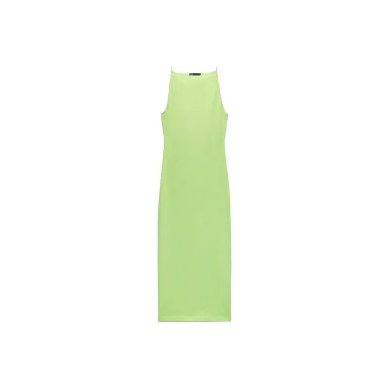 ZARA Sleeveless Dress Women's Apple Green-0