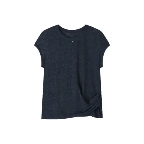 IHIMI T Shirt Women's Navy Blue