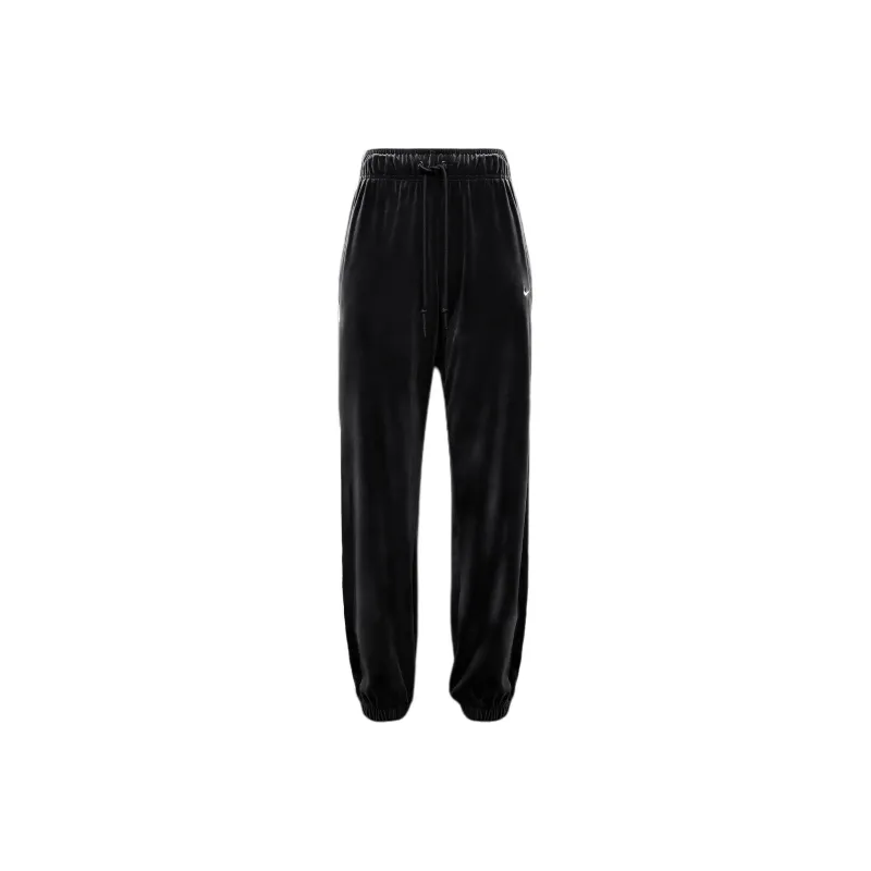 Nike Mid Rise Velour Joggers 'Black/Sail'-0