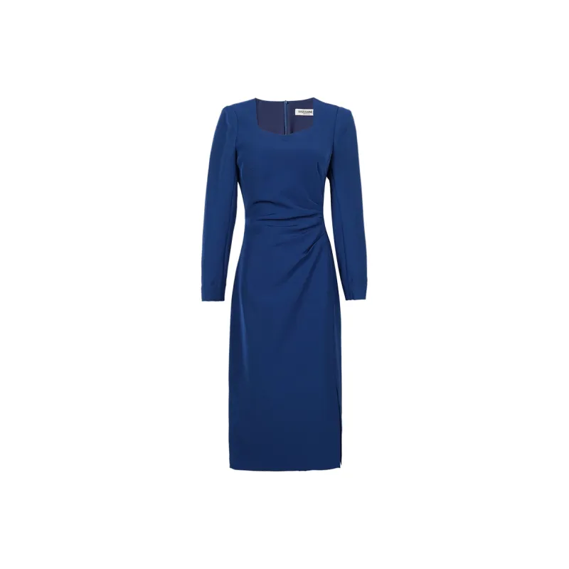 MISSSHINE Long Sleeved Dresses Women's Peacock Blue-0