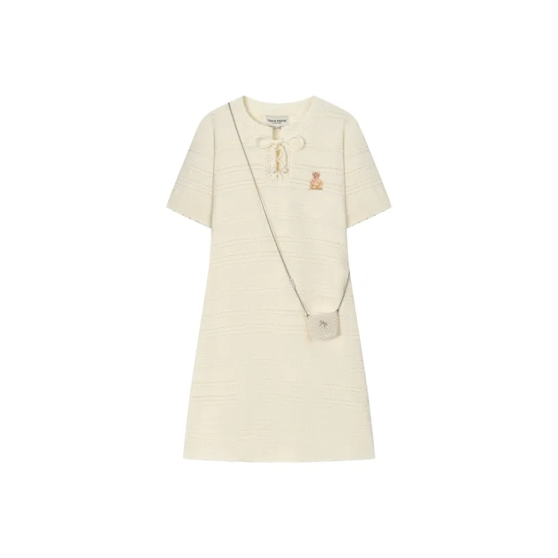 Teenie Weenie Short Sleeved Dress Women's Ivory-0