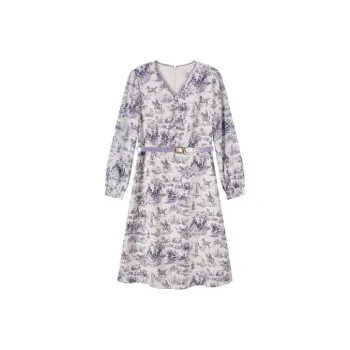 FINITY Long Sleeved Dresses Women's White Base Print