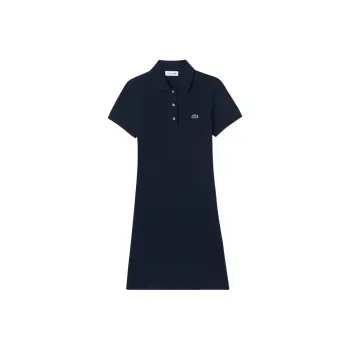 LACOSTE Short Sleeved Dress Women's Marine Blue
