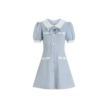 COVT Short Sleeved Dresses Women's Light Blue