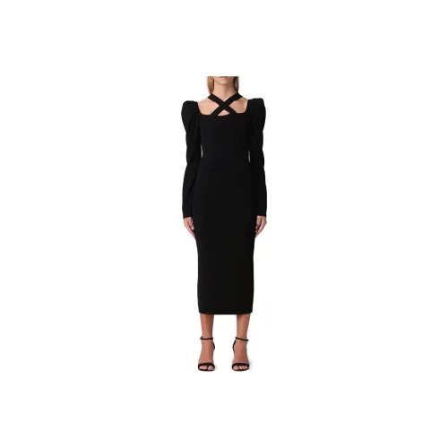 VERSACE JEANS Long-Sleeved Dresses Women's Black