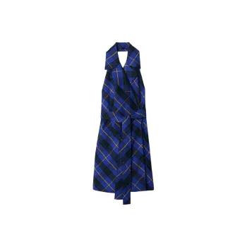 Burberry Sleeveless Dress Women's Bright Marine Blue