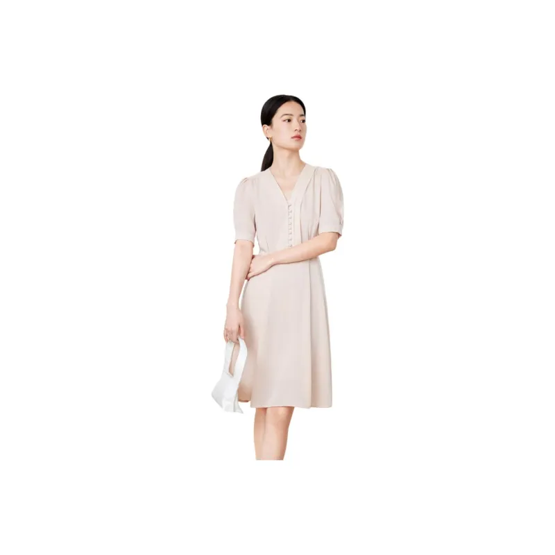JZ Juzui Short Sleeved Dresses Women's Pink-0