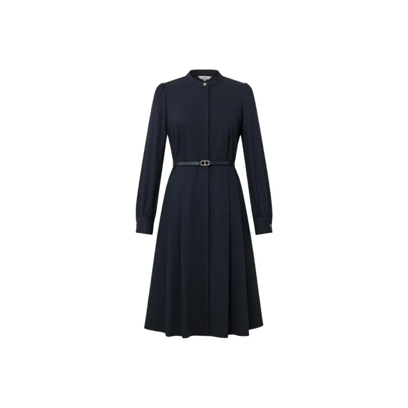 HAZZYS Long Sleeved Dresses Women's Navy Blue-0